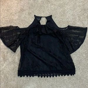 Black Short Sleeve Blouse